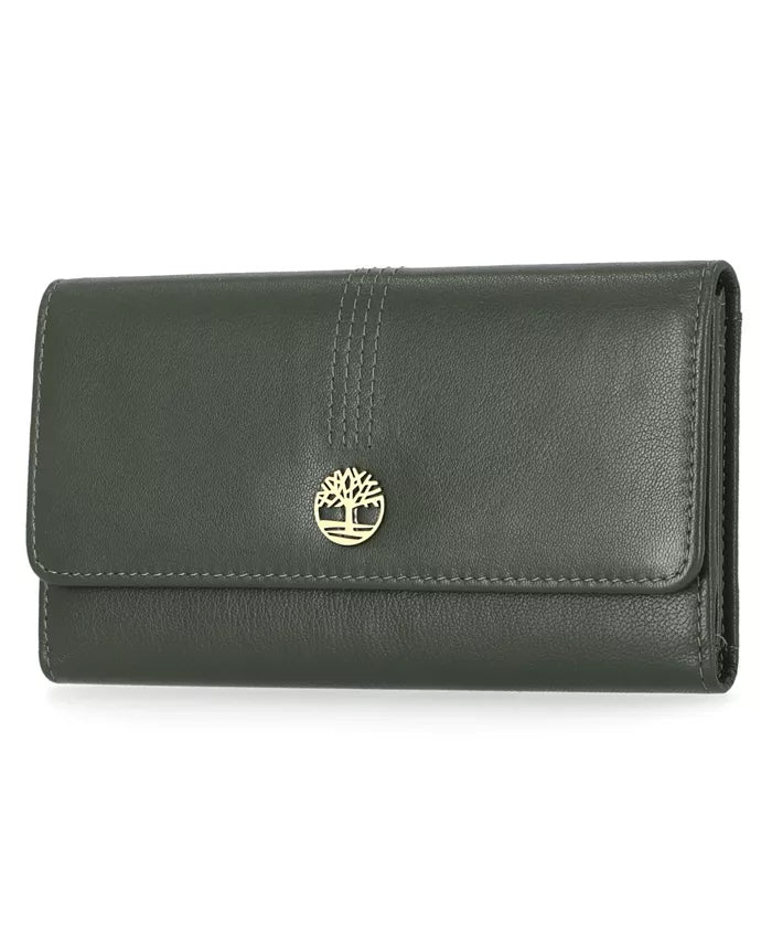 Timberland Women's Leather RFID Flap Wallet Clutch Organizer IMax Fashions