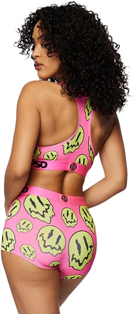 PSD Women's Boy Short with Wide Elastic Band - Pink/All Smiles Boy Sho –  I-Max Fashions