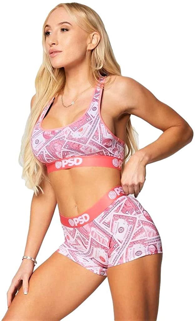 PSD Underwear Women's Athletic Fit Sports Bra - Pink Dollars – I