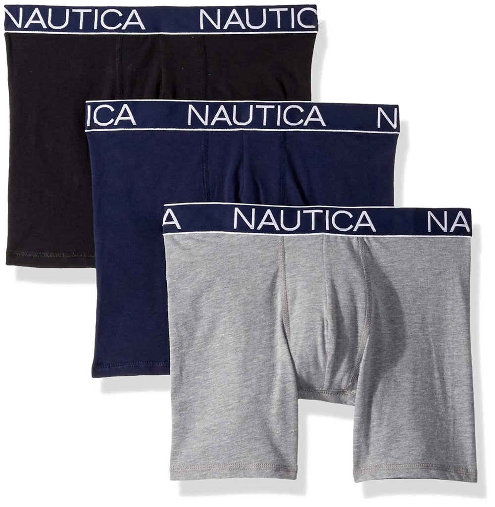 Nautica Men's 3-Pack Classic Underwear Cotton Stretch Boxer Brief – I-Max  Fashions