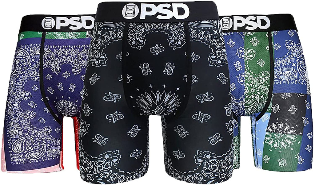 PSD Men's 3-Pack Patch Bandana Boxer Brief – I-Max Fashions