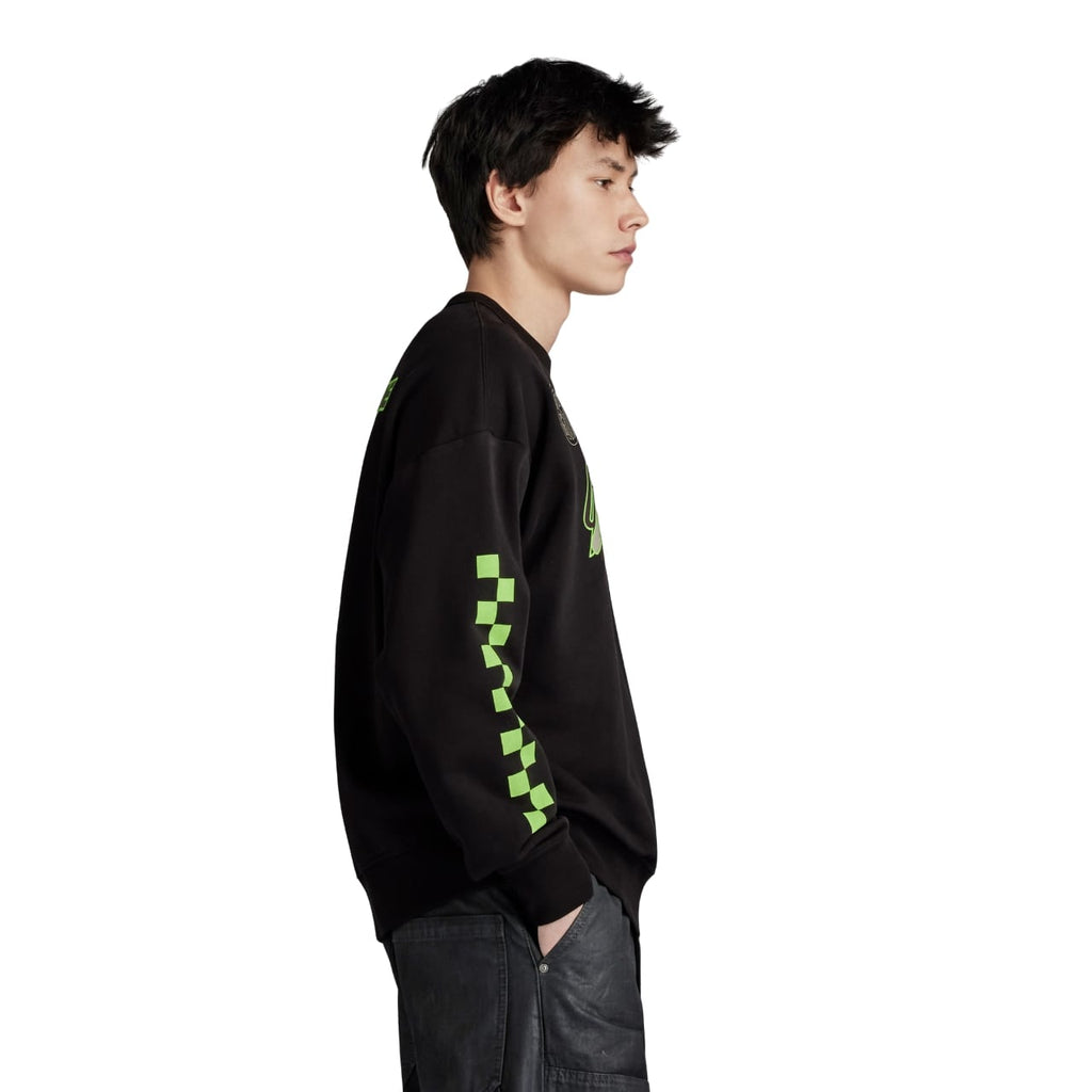 G-STAR RAW Back Gr HDD Match Loose Sw Sweat-shirt Pour Homme, Spray Green, L