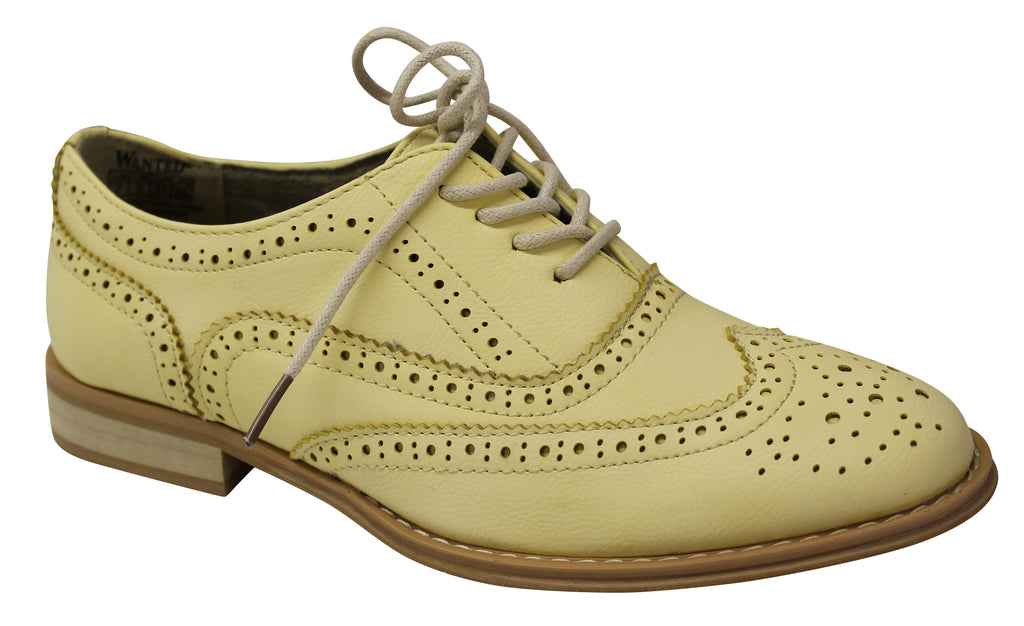 Wanted babe womens wingtip on sale shoes