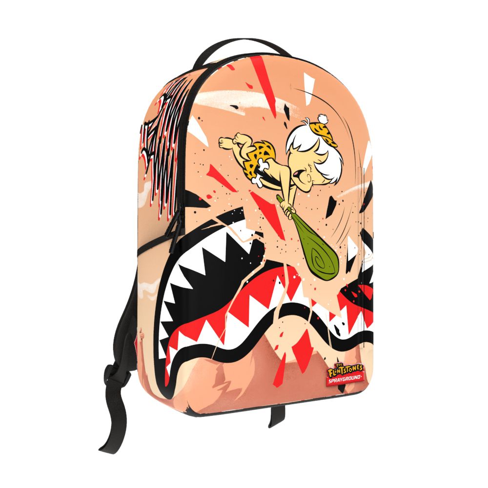 Sprayground Flintstones BammBamm Destroying Shark Backpack