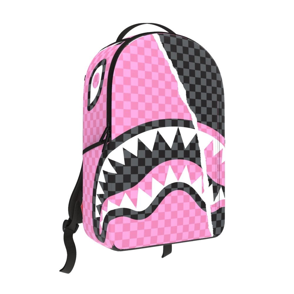 Sprayground Pink And Black Tear Sip Backpack B7692 – I-Max Fashions