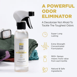 Gold Standard Natural Shoe Deodorizer Spray - 6 Oz. Shoe Odor Eliminator Spray - Shoes Smell Remover Provides Extra Strength & Long Lasting Fresh Citrus Burst - Shoe Odor Remover Spray