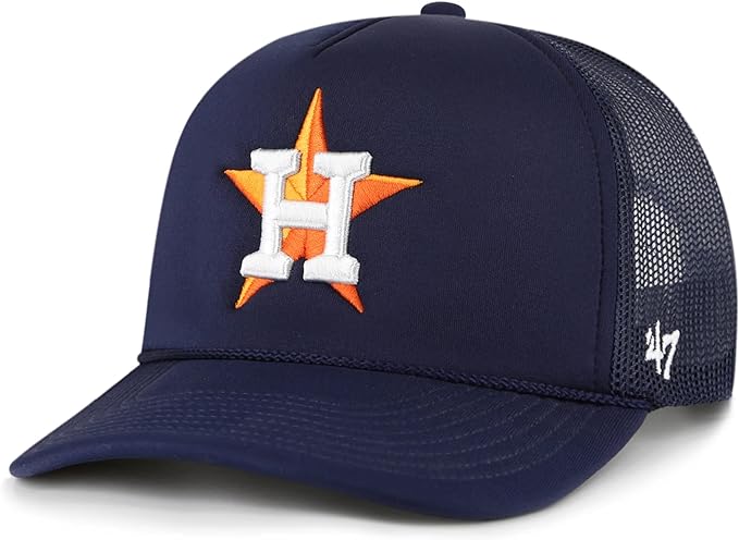 Casquette réglable de camionneur Houston Astros '47 Navy Unveil pour homme Casquette réglable de camionneur Houston Astros '47 Navy Unveil pour homme