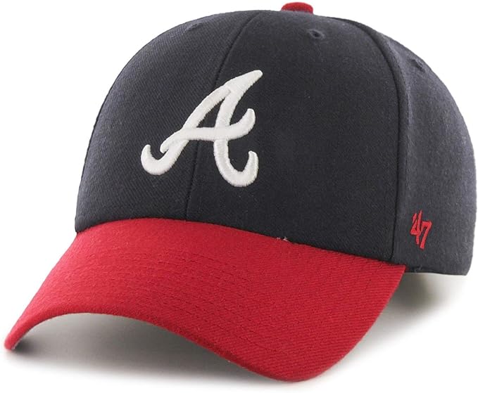 Casquette 47 Brand Snapback MVP Atlanta Braves Noir - Taille Unique, Matière Acrylique/Laine - Neuf Avec Étiquettes