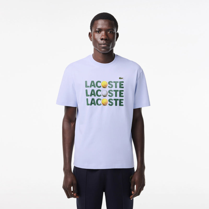 【LACOSTE】テニス全豪オープン　ボールボーイ用Tシャツ Lacoste Men's Heavy Cotton Tennis Ball Print T-Shirt – I-Max Fashions