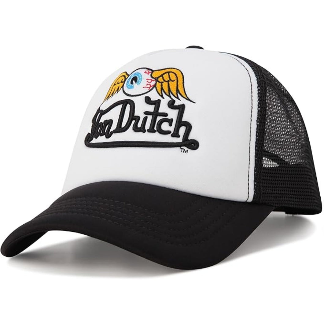 Von Dutch Monogram Trucker Cap - Retro Snapback Hat, Adjustable Mesh Back Amazon.com: Von Dutch Monogram Trucker Cap, Mesh Back  main image 3