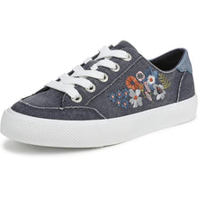 Navy Floral Canvas