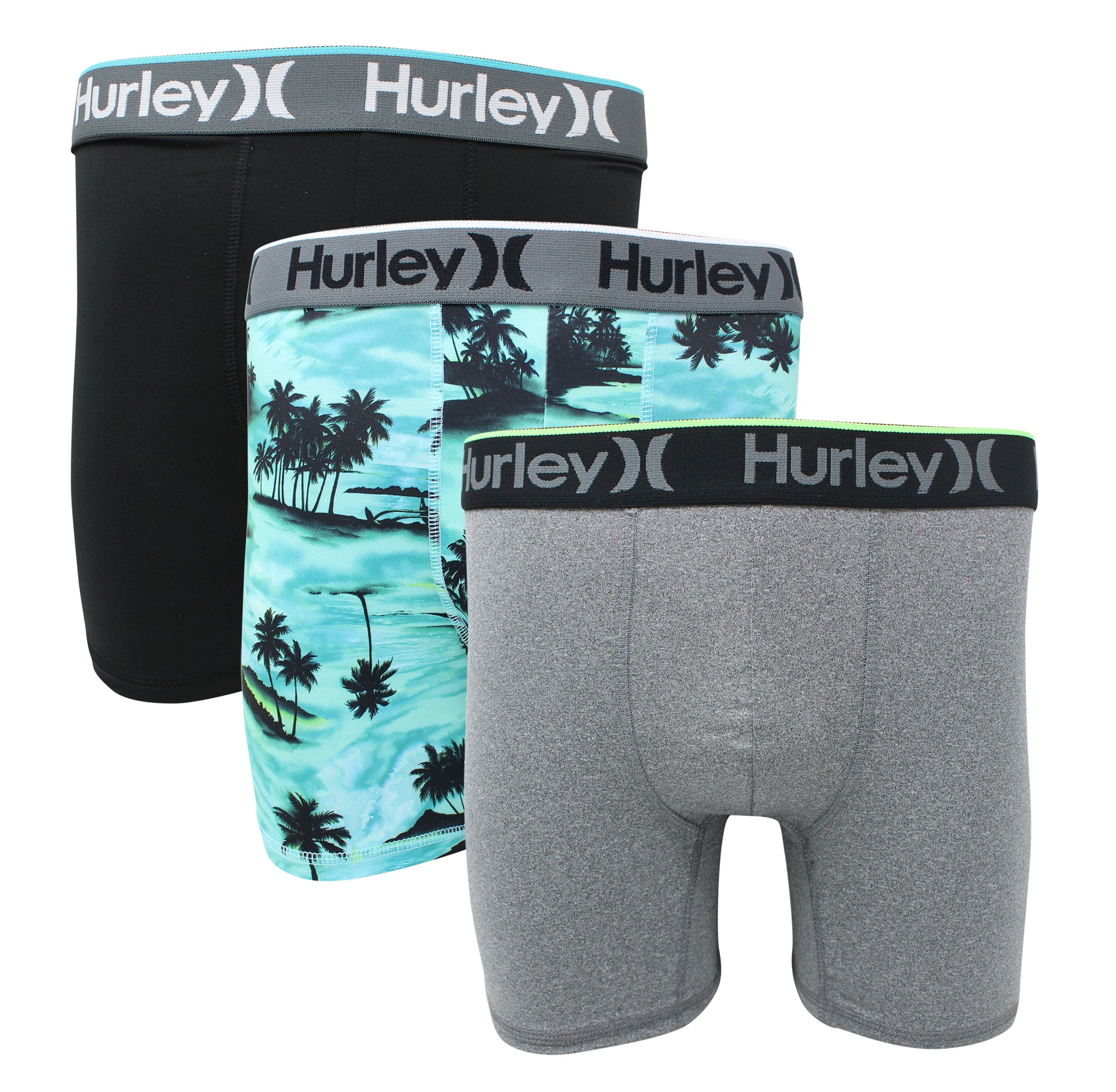 Hurley Microfiber Men's Underwear LOT of THREE boxer briefs Large MINT FREE  SHIP