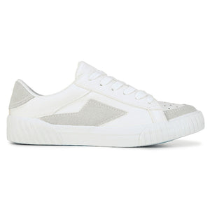 White Tumble/Light Grey Faux Suede 