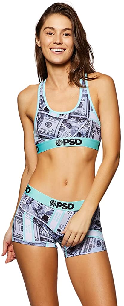 PSD Underwear Women's Sports Bra - Animal Print, Wide Elastic Band,  Stretch Fabric, Athletic Fit