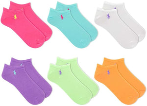 Polo Ralph Lauren Women's 6-Pack Athletic Ultra Low Cut Socks 727704PK