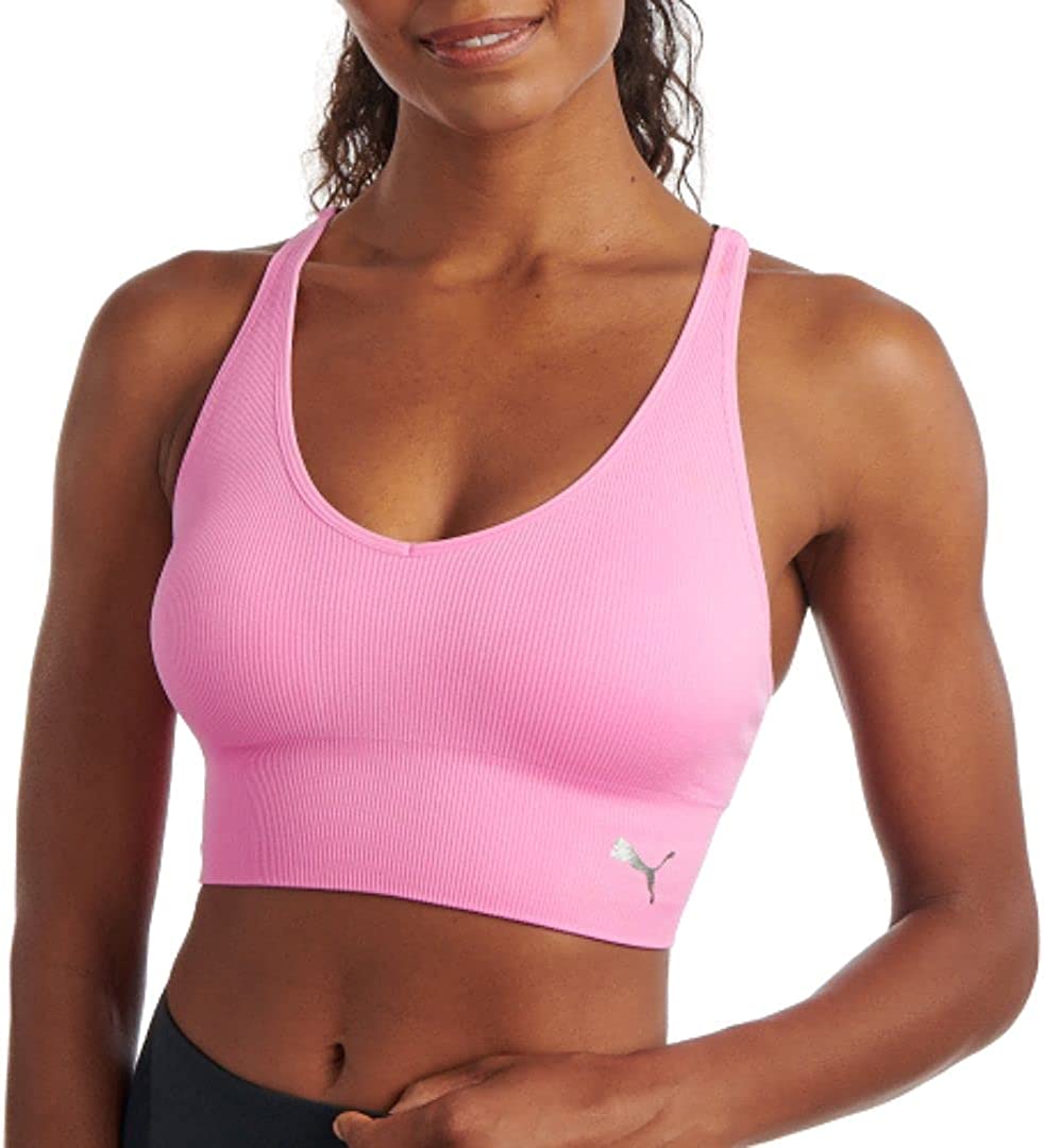 PUMA Women's Plus Size Seamless Solstice Padded Sports Bra, Black, 1X :  : Clothing, Shoes & Accessories
