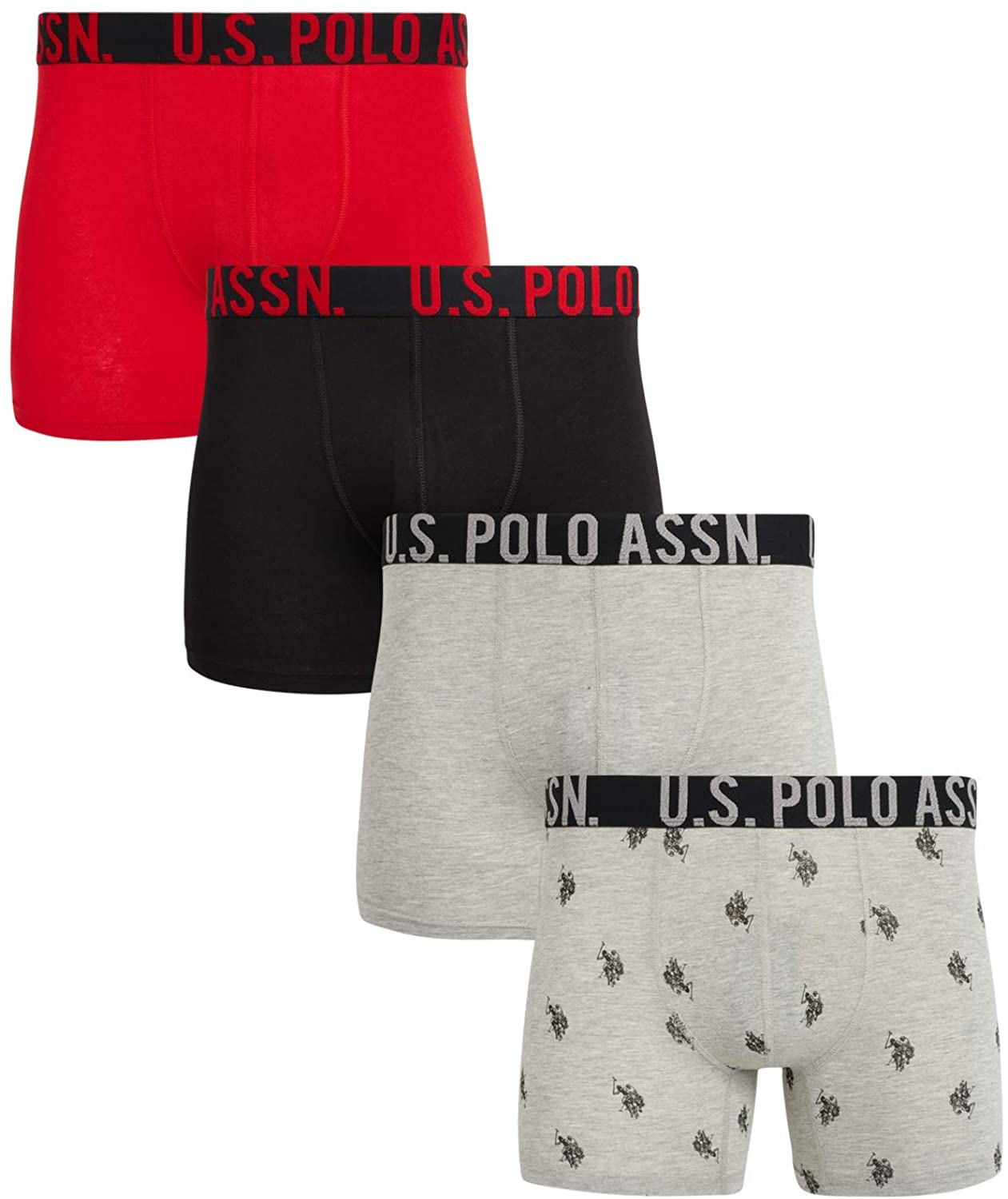 U.S. Polo Assn. Men's 4-Pack Cotton Stretch Boxer Briefs – I-Max Fashions