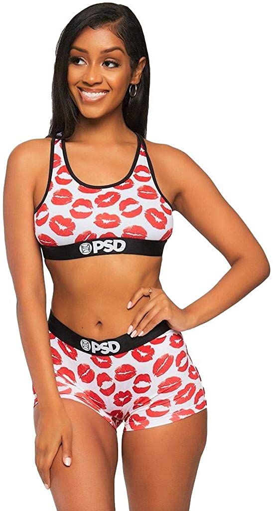 PSD Womens Sports Bra Sports Bra Cheetah Lips Size LARGE