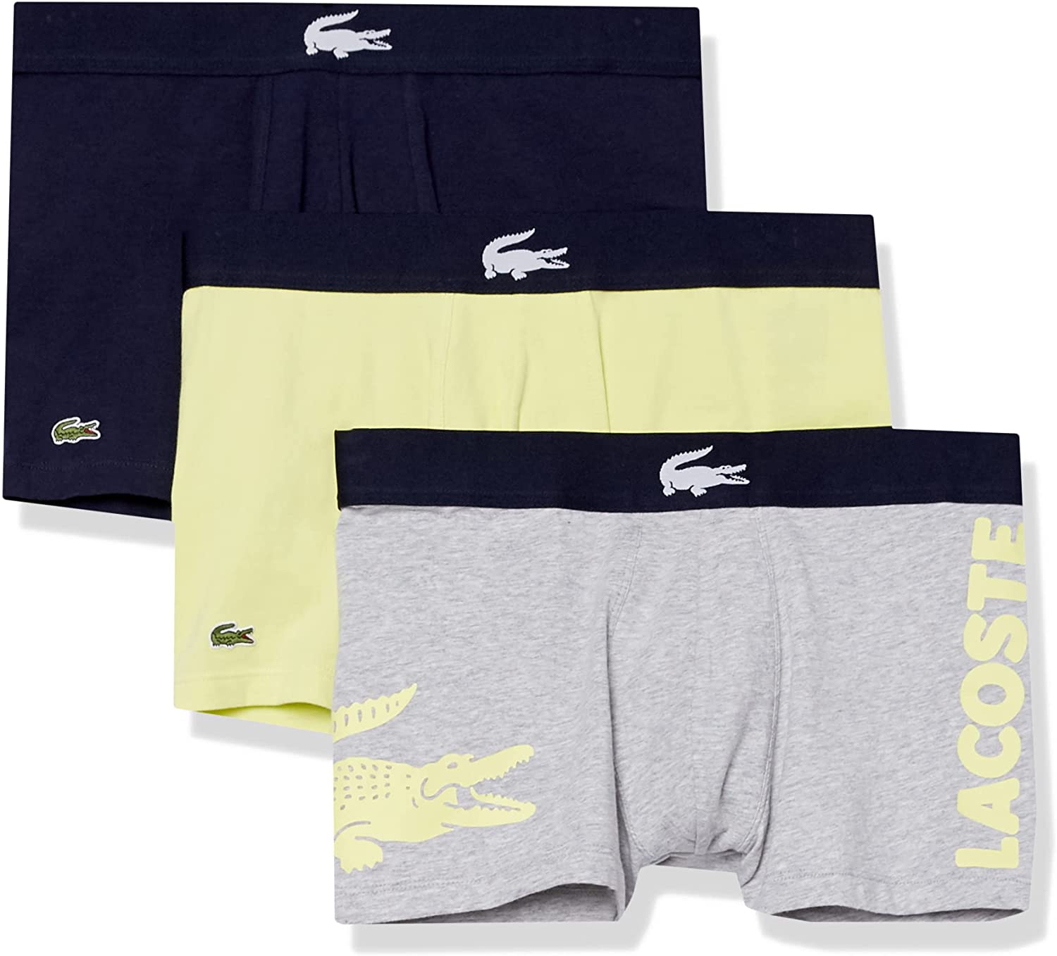 Lacoste Underwear Men's 3-Pack Crocodile Waist Long Stretch Cotton Box –  I-Max Fashions