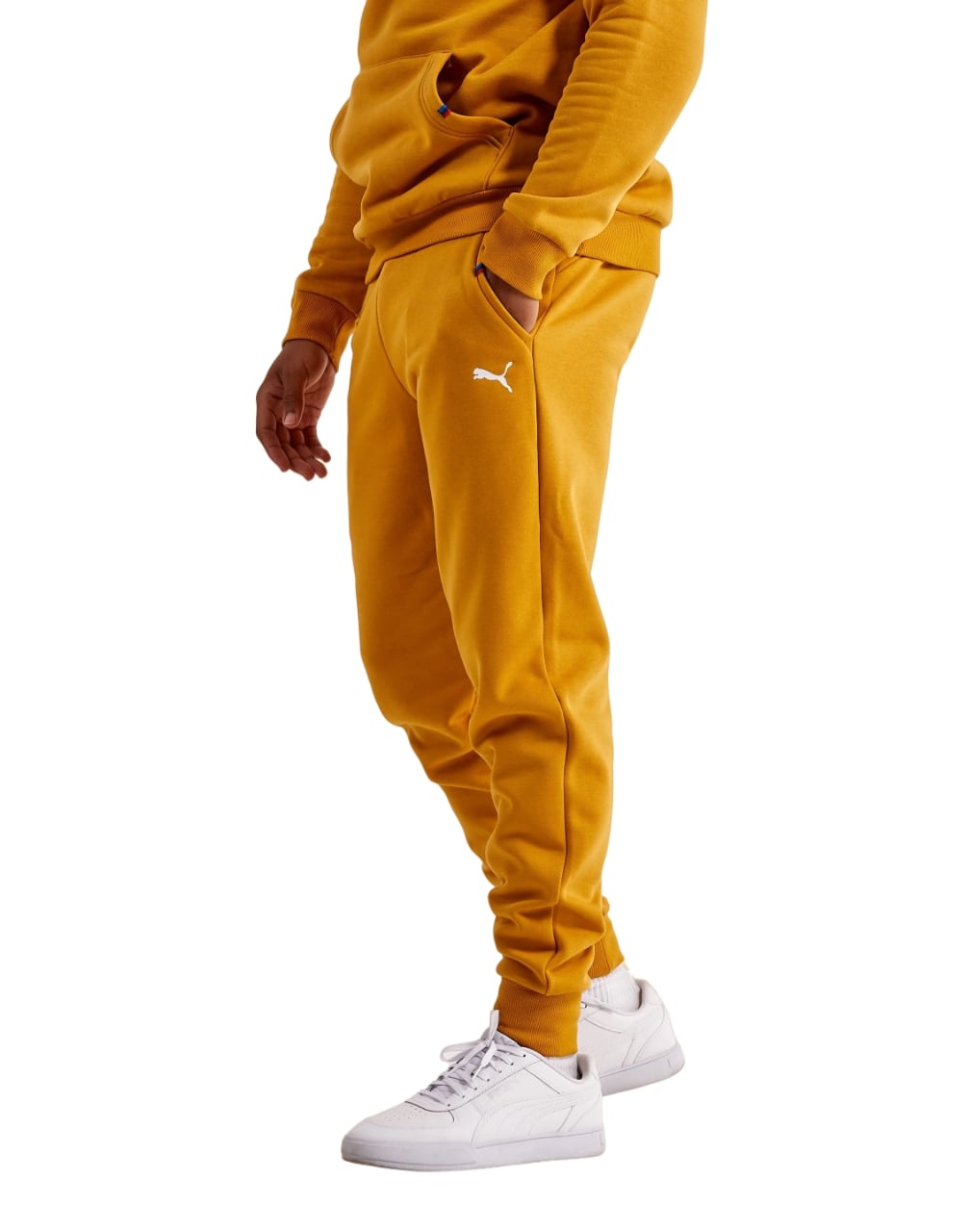 Puma BMW MMS Essentials Fleece Men Yellow Track pant (XS)