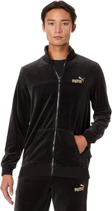 PUMA Men s Gold Trimmed Velour Track Jacket I Max Fashions