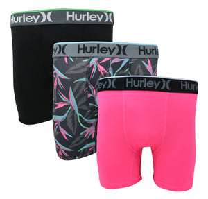 HURLEY Supersoft Mens Boxer Briefs 3 Pack