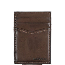 Levi's Magnetic Card Case Wallet - Brown