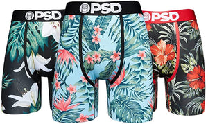 PSD 3-Pack Men Boxer Briefs - Rubber Duck, Tropical, Flamingo Size M/L/XL 