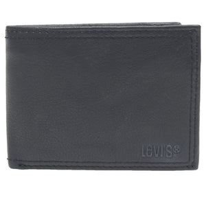 Levi's Men's Traveler Wallet With Interior Zipper - Black