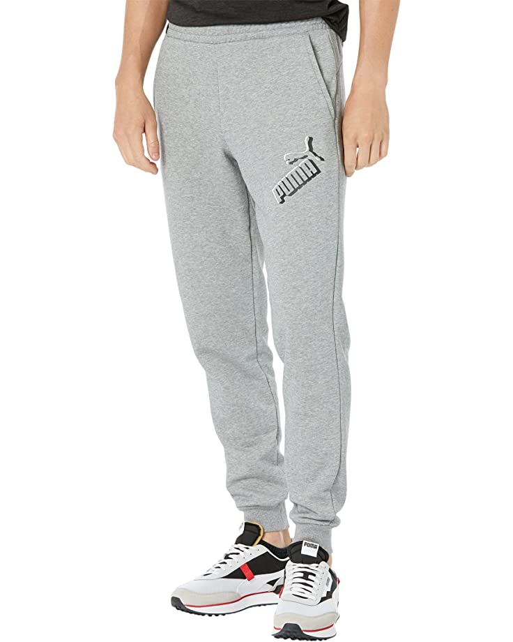 PUMA ESSENTIAL MEN'S FLEECE PANTS HEATHER GREY