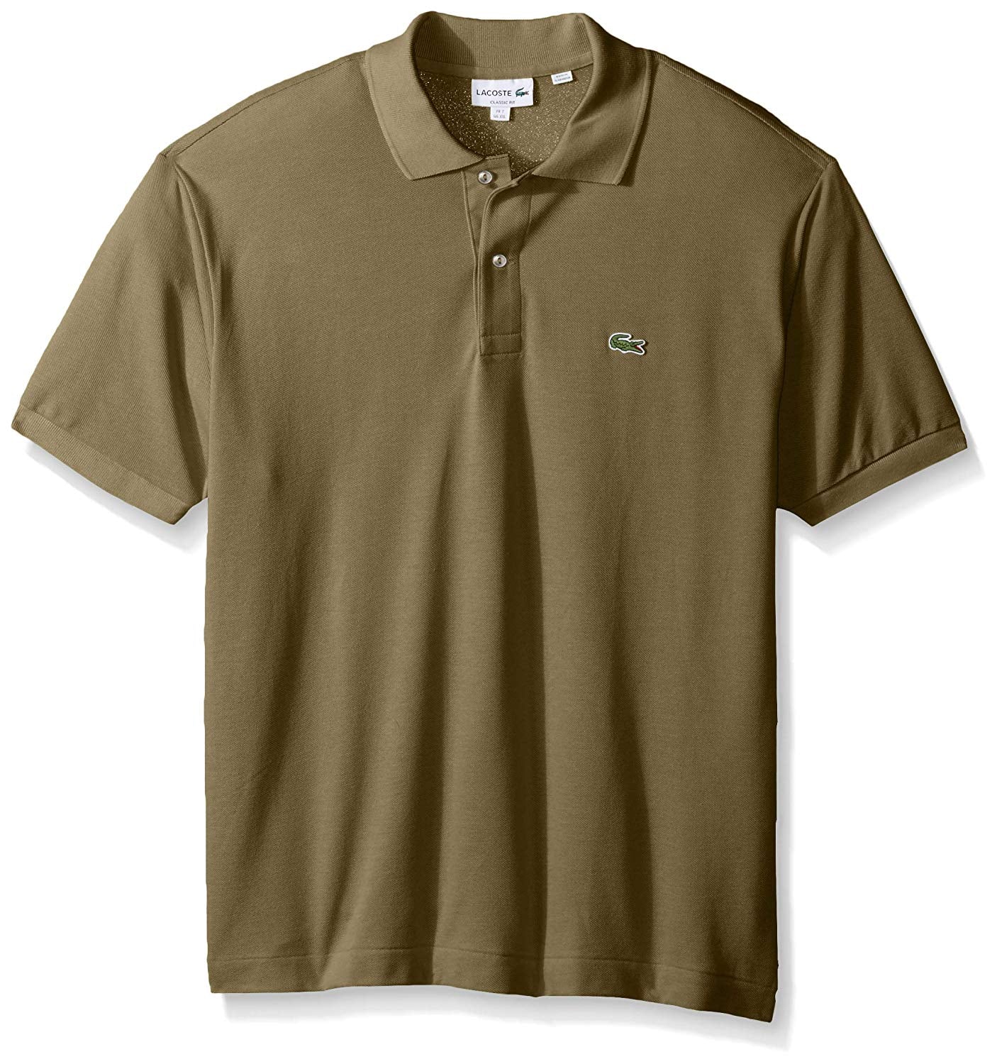 Lacoste Men's Classic Short Sleeve Piqué L.12.12 Polo Shirt, Ash, Small at   Men's Clothing store