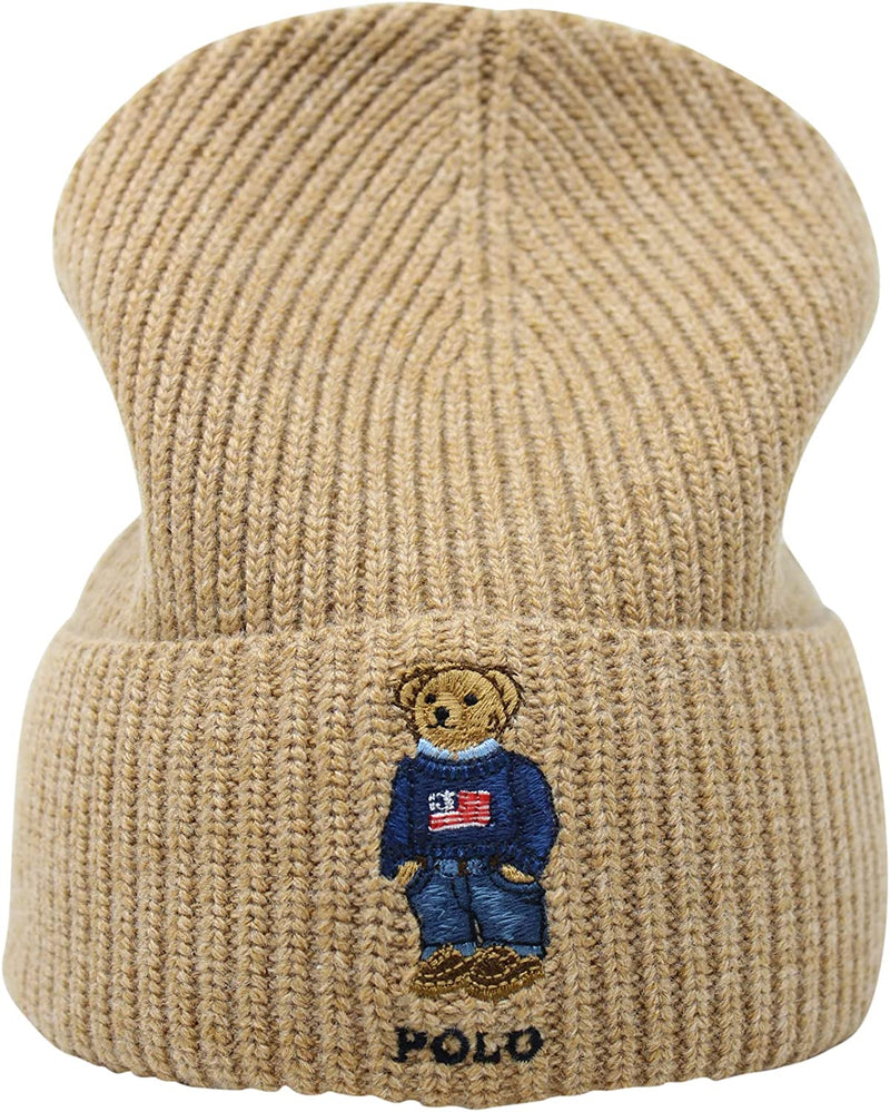 NWT Ralph Lauren Polo Bear Beanie Ice Skating Wool NWT POLO Ralph Lauren SKI TEAM BEAR BEANIE Wool Knit RL 67  main image 2