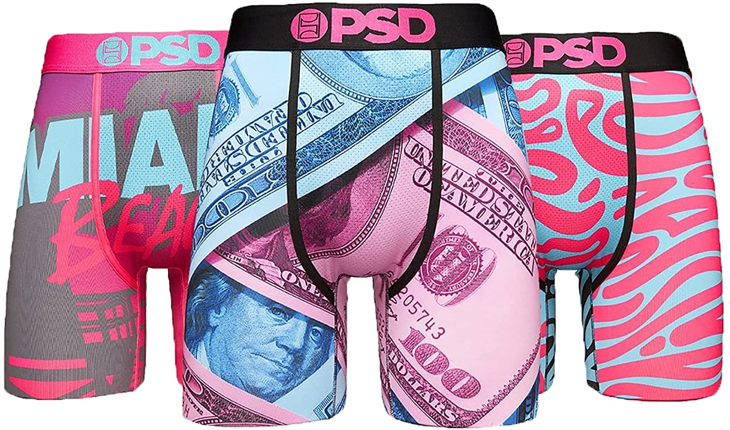PSD Men's Money 3-Pack Boxer Briefs Multi