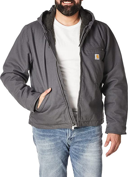Carhartt Men's Relaxed Fit Washed Duck Sherpa-Lined Jacket – I-Max