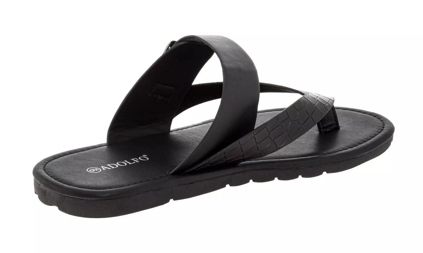 Adolfo Men s Leo Croc Toe Thong Sandal I Max Fashions