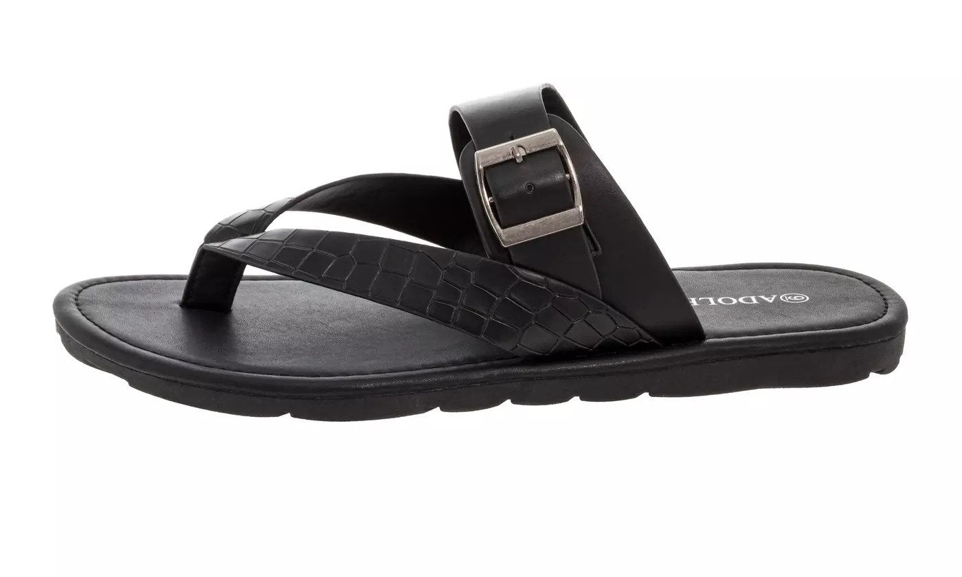 Adolfo Men s Leo Croc Toe Thong Sandal I Max Fashions