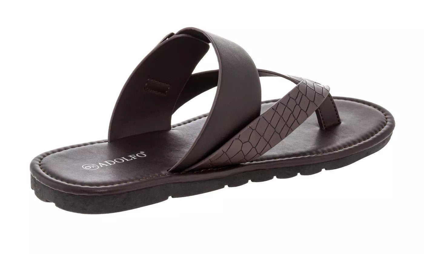 Adolfo Men s Leo Croc Toe Thong Sandal I Max Fashions