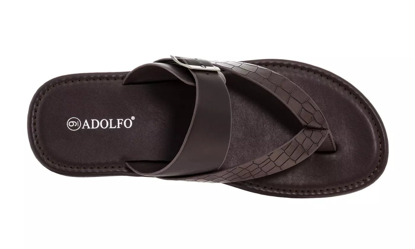 Adolfo Men s Leo Croc Toe Thong Sandal I Max Fashions