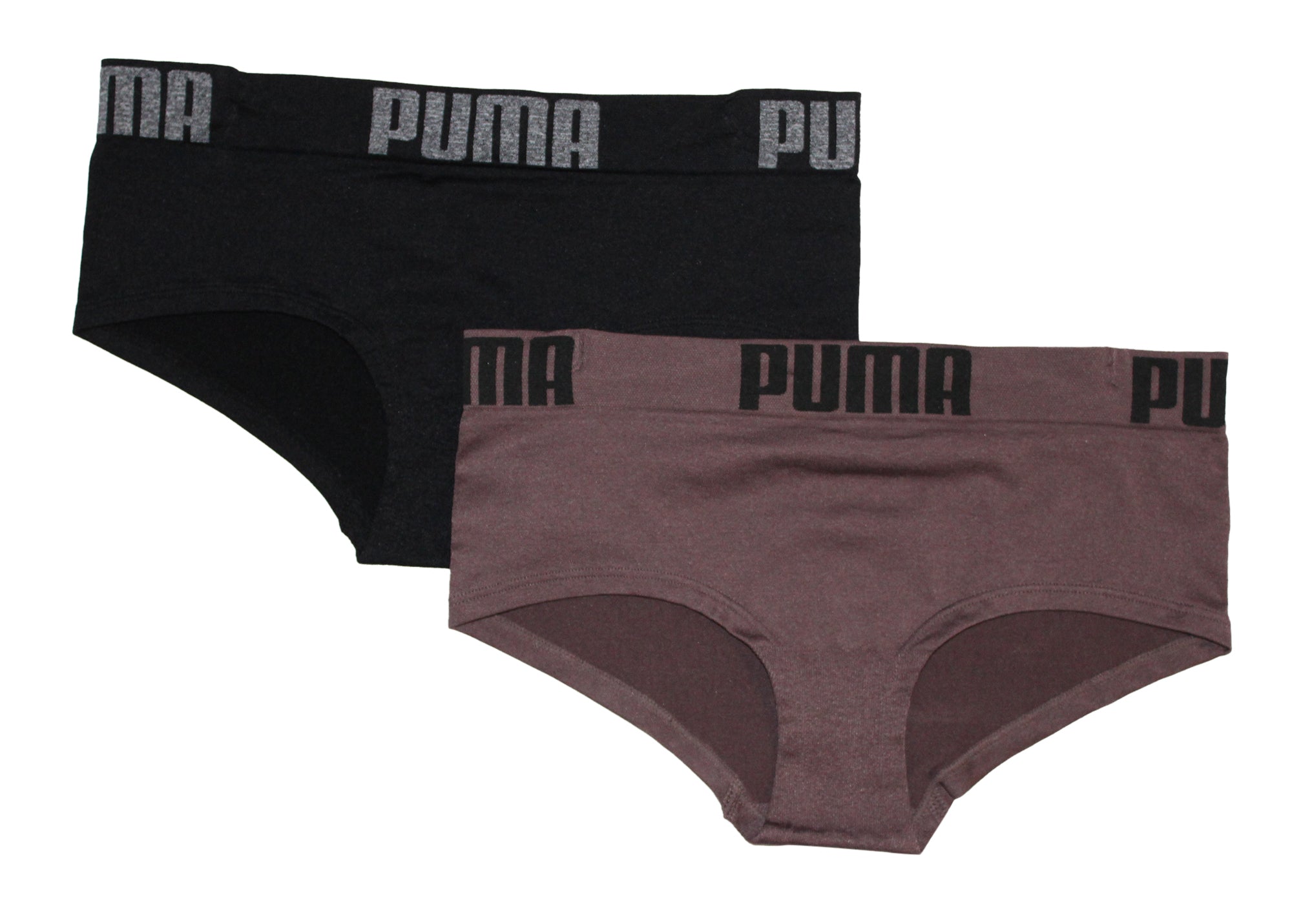 Puma Women's 2-Pack Seamless Super Soft Sport Stretch Hipster Panty
