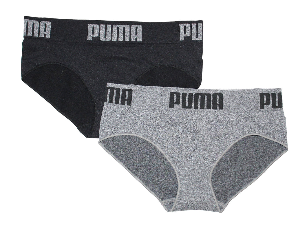 Puma Women's 2-Pack Seamless Super Soft Sport Stretch Hipster Panty – I-Max  Fashions