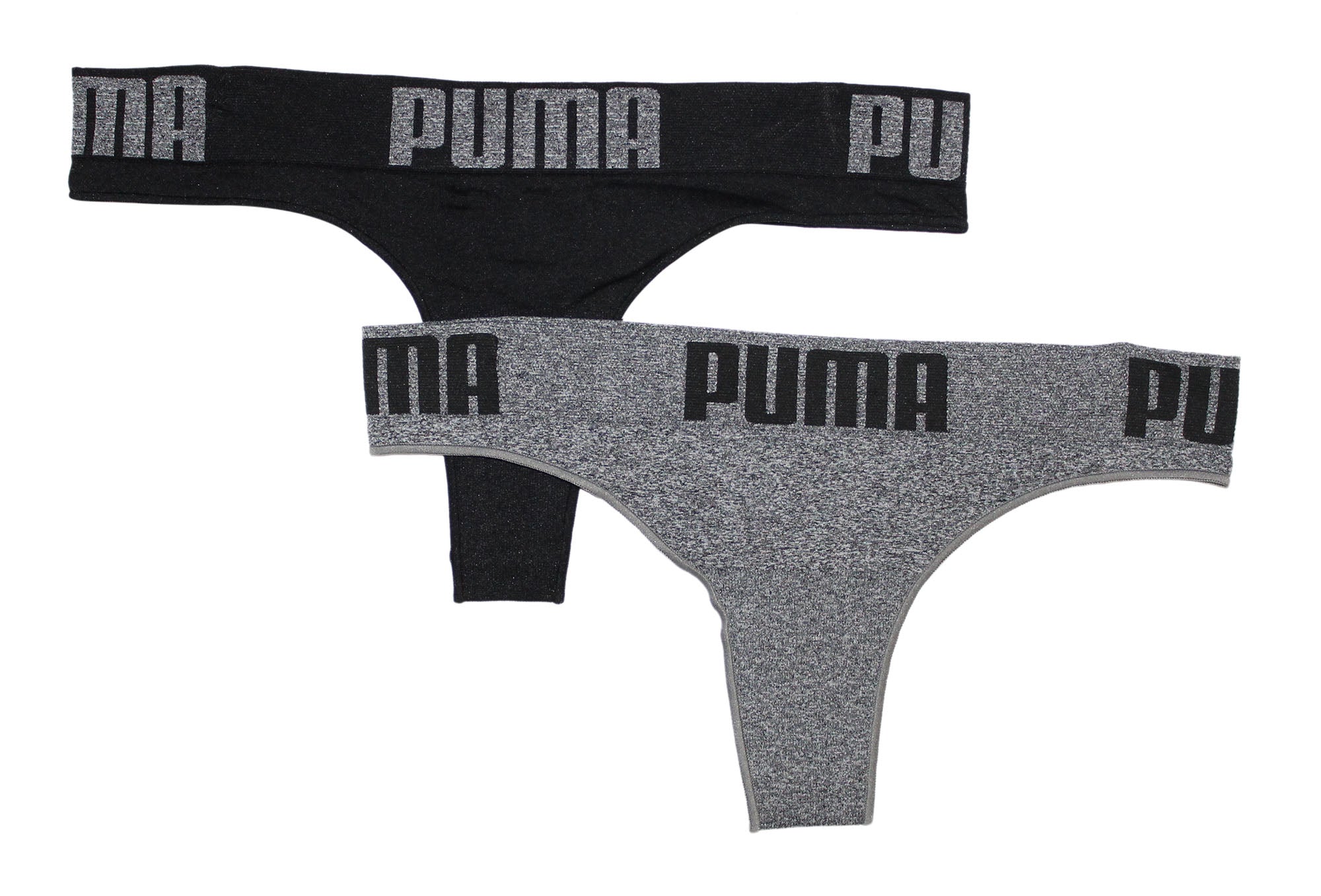 Puma Women's 2-Pack Seamless Big Logo Super Soft Sport Stretch Thong P –  I-Max Fashions