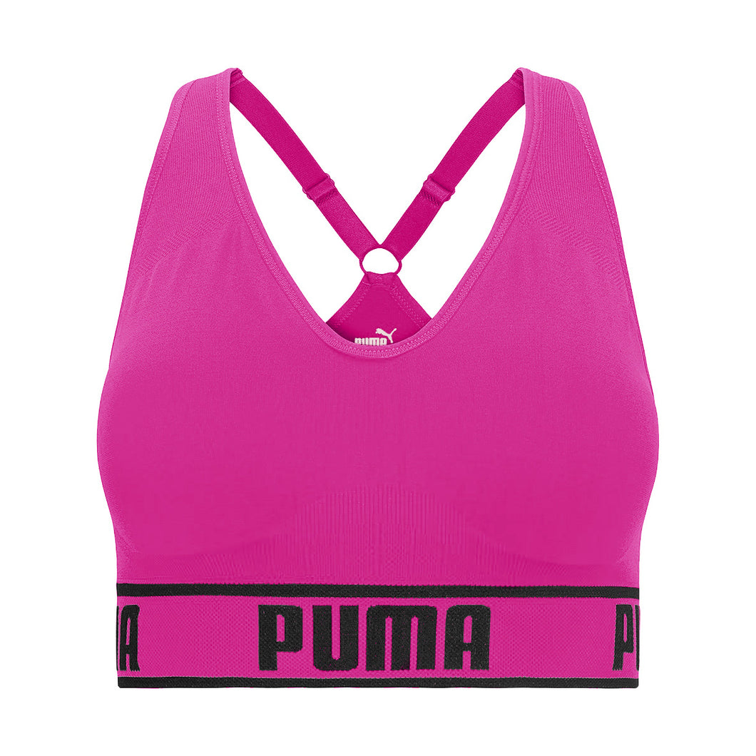 PUMA Women's Seamless Sports Bra, Big Cat Black, Small : :  Clothing, Shoes & Accessories