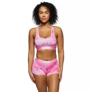 Lingerie Set, Lycra Comfy Pink Sporty Underwear, High Waist