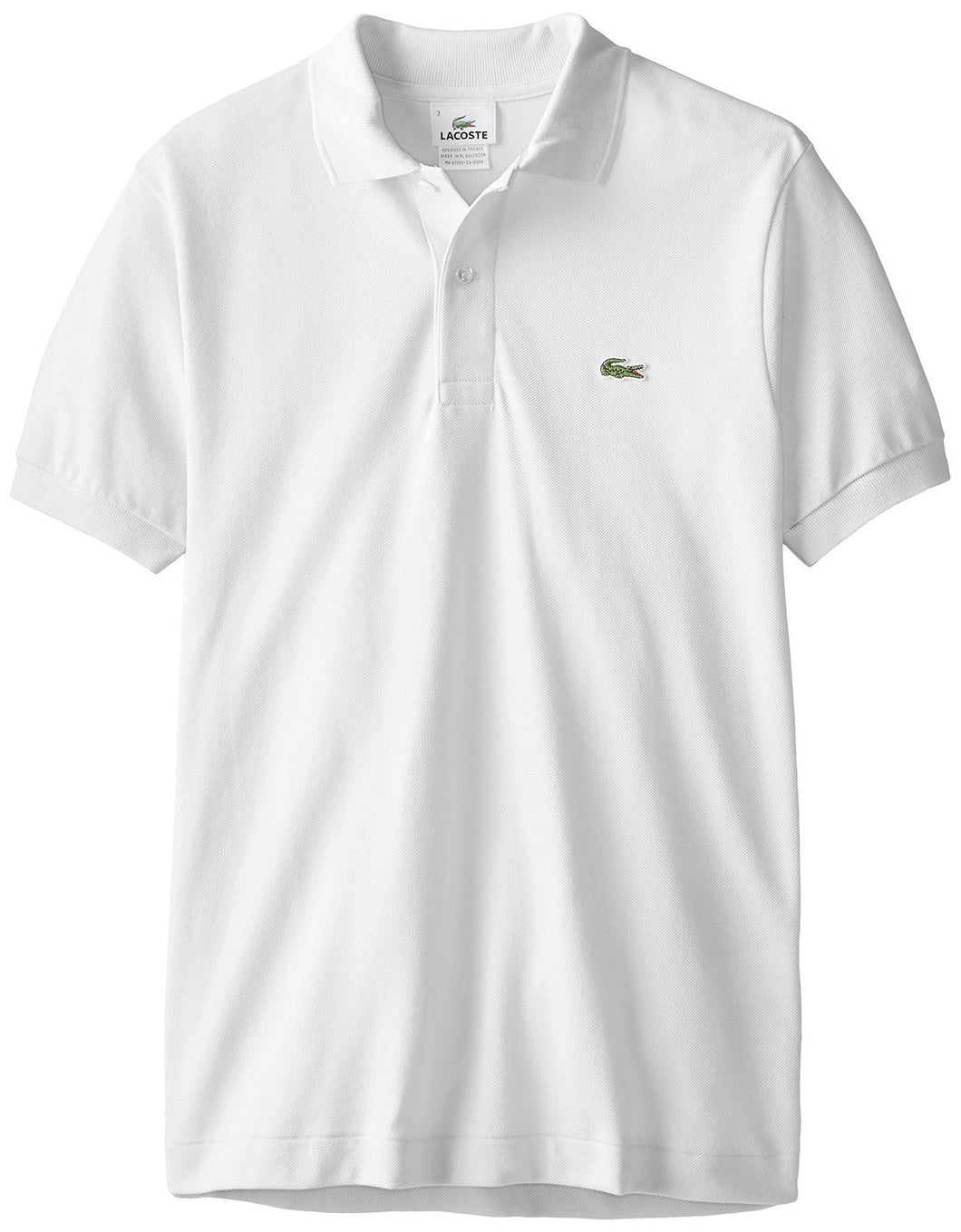 Lacoste Polo Shirt in Navy - classic two button cotton pique, short sleeve