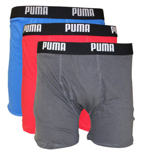 PUMA Men's 3 Pack 100% Cotton Boxer Brief