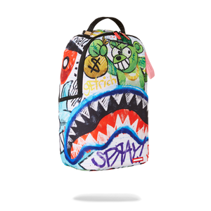 Sprayground Sip Side Sharks Unisex Backpack 20L Brown B5103